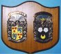 Hand Painted Double Coat of Arms Plaque (Small)