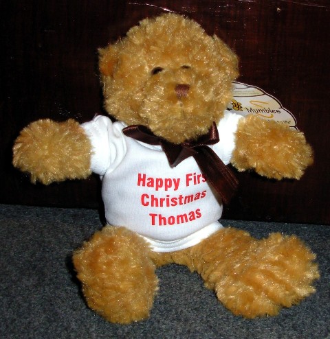Personalised Brown Brumble Teddy Bear Wearing T-Shirt Personalised Brown Brumble Teddy Bear Wearing T-Shirt